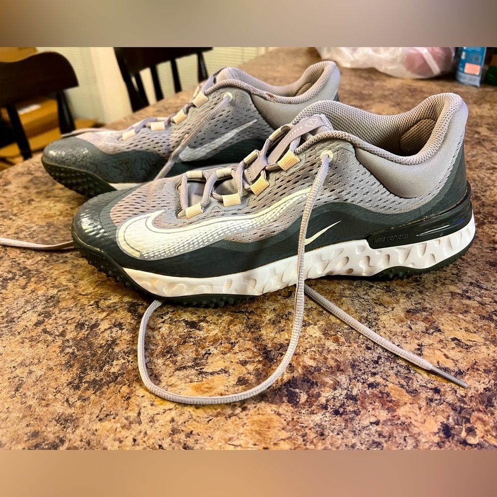 Men's Athletic Shoes in Gray and White